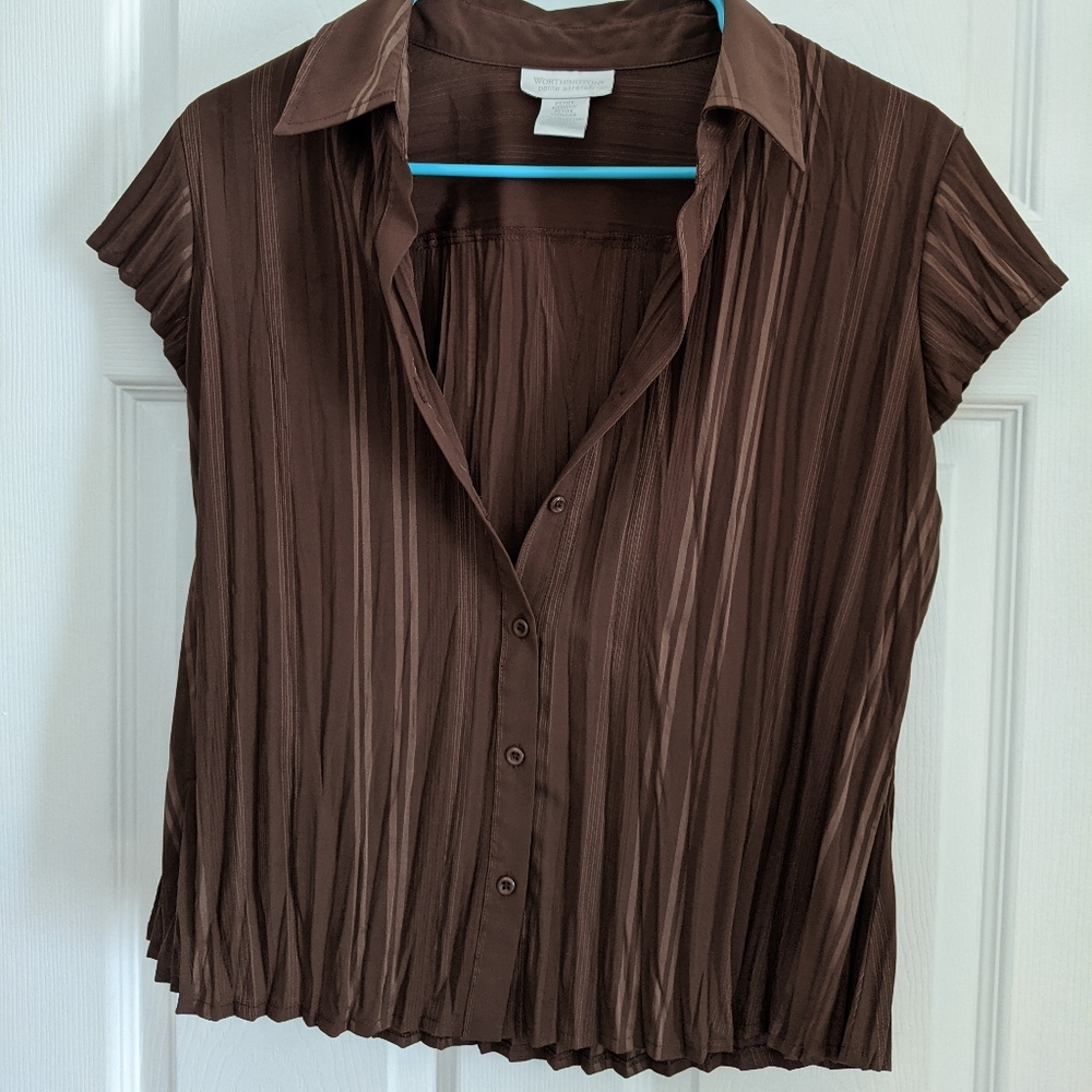 Worthington Short Sleeve Blouse